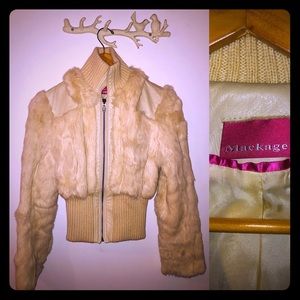 Rabbit fur coat XS Mackage